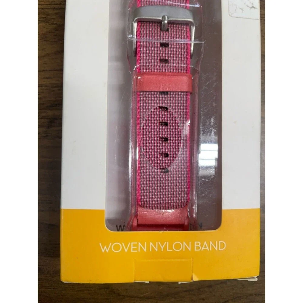 fitbit Pink Woven Nylon Replacement Band